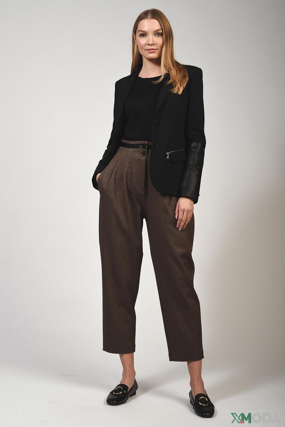 Жакет Patrizia Pepe с кожаными рукавами