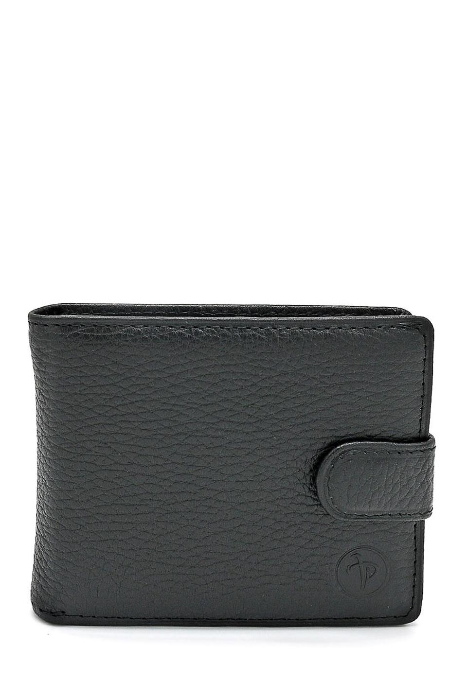 Кошелек Pellecon черный с зажимом