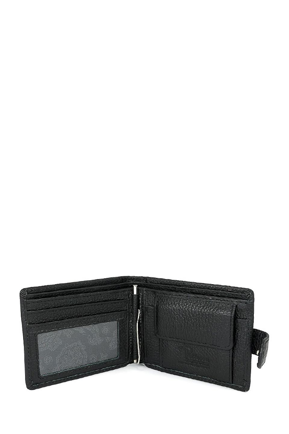 Кошелек Pellecon черный с зажимом