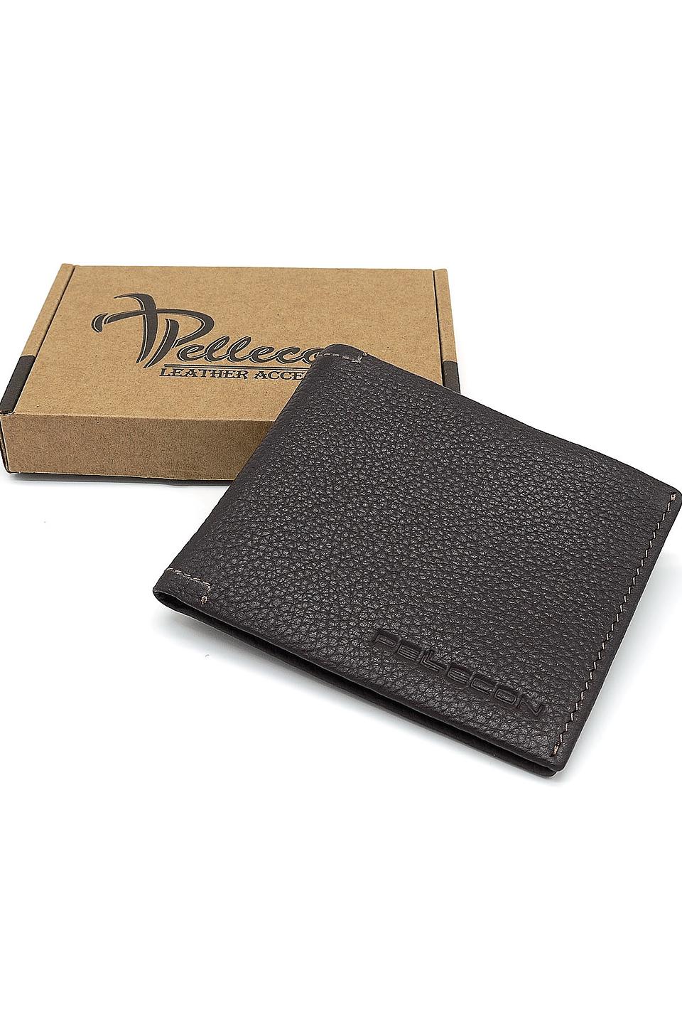 Кошелек Pellecon кожаный черный