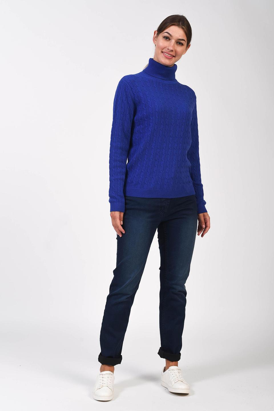 Пуловер Pezzo косами синий