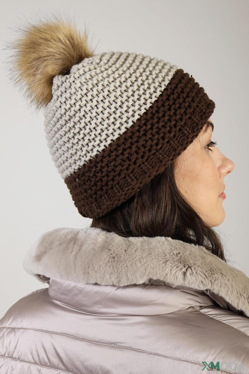 Шапка Wegener вязаная с помпоном