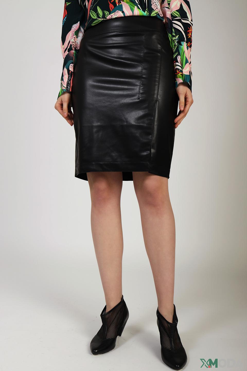 Юбка Marc Cain кожа чёрная