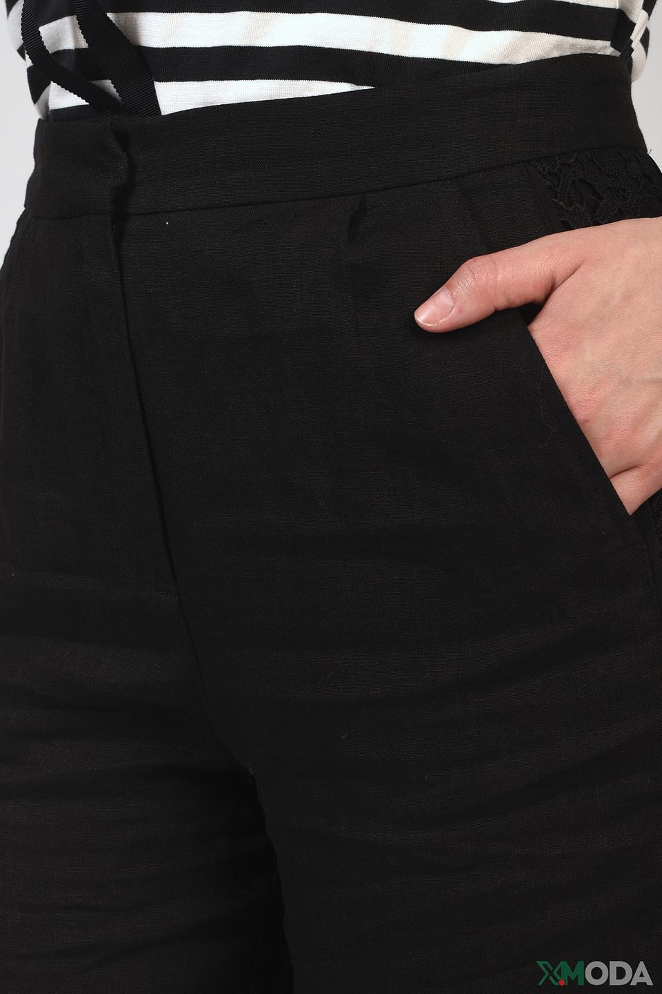 Брюки Just Valeri чёрные с кружевом