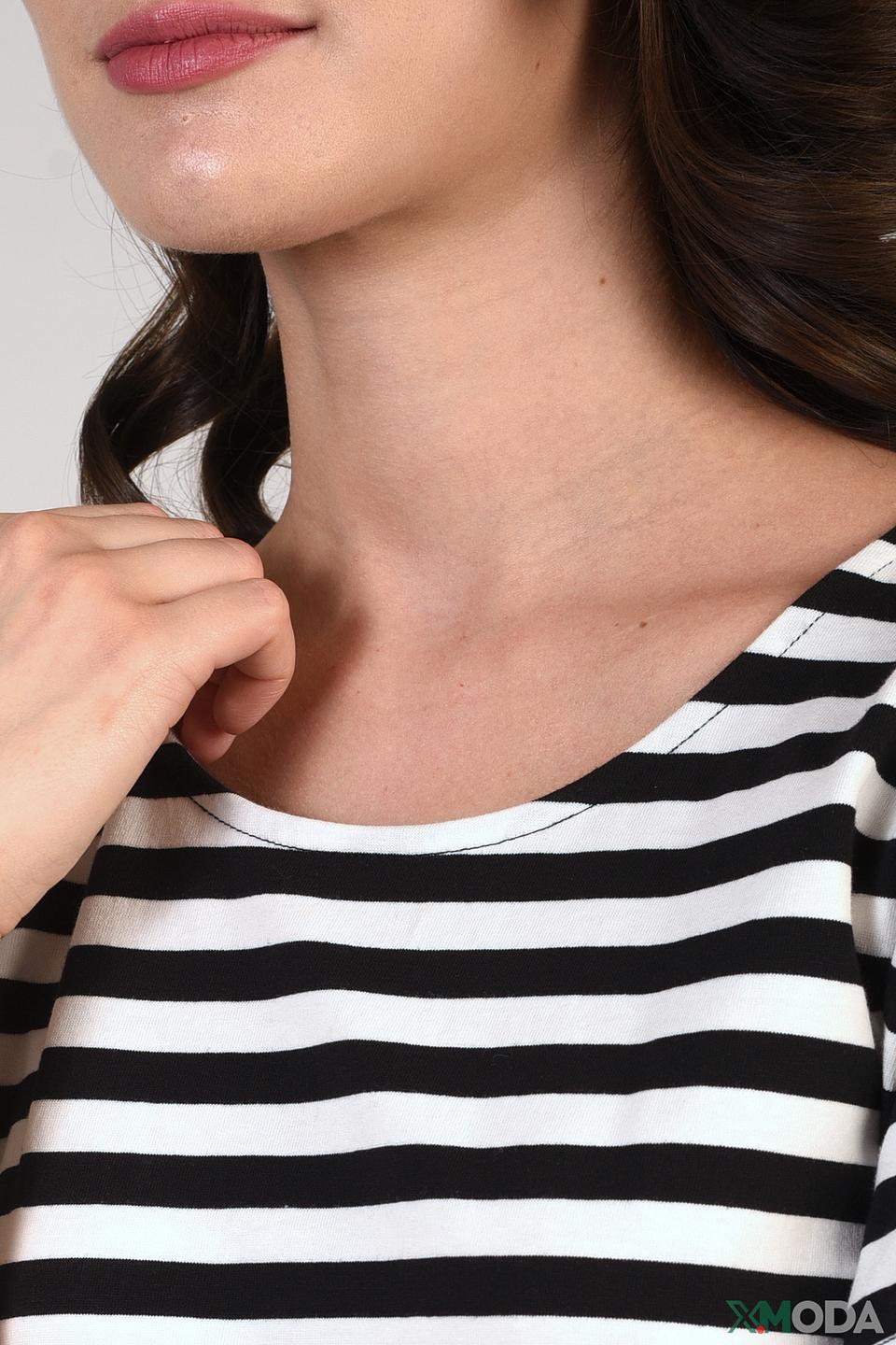 Футболка Pezzo в полоску чёрно-белая