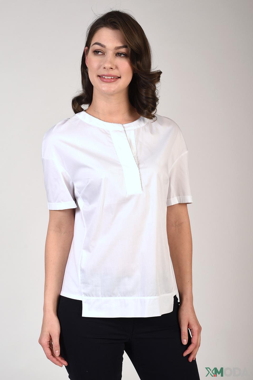 Блуза Just Valeri белая с планкой