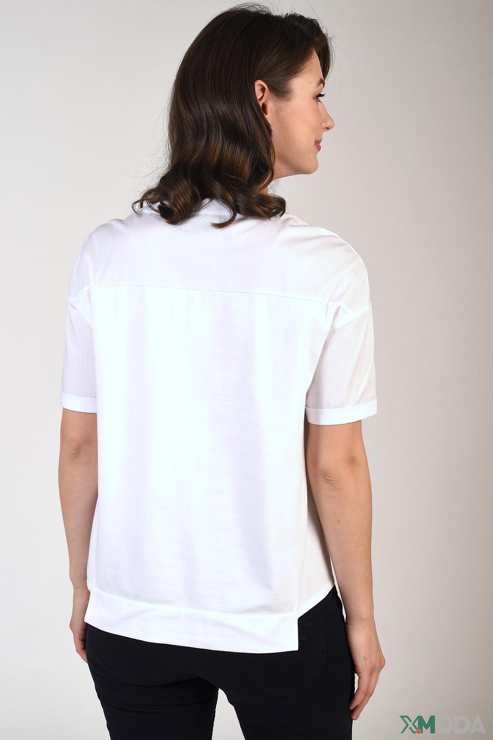 Блуза Just Valeri белая с планкой