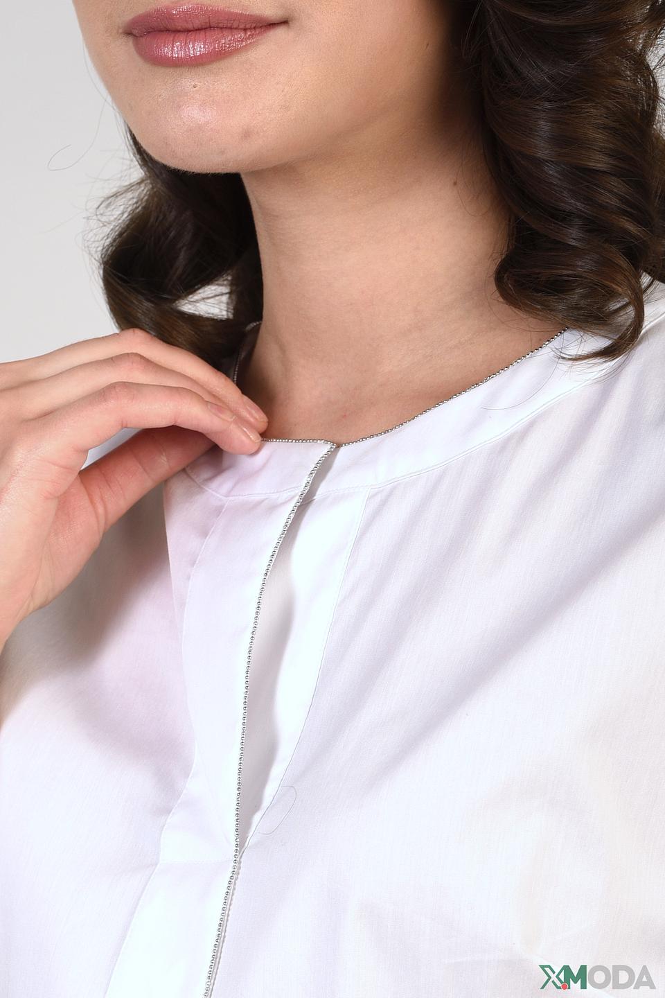 Блуза Just Valeri белая с планкой