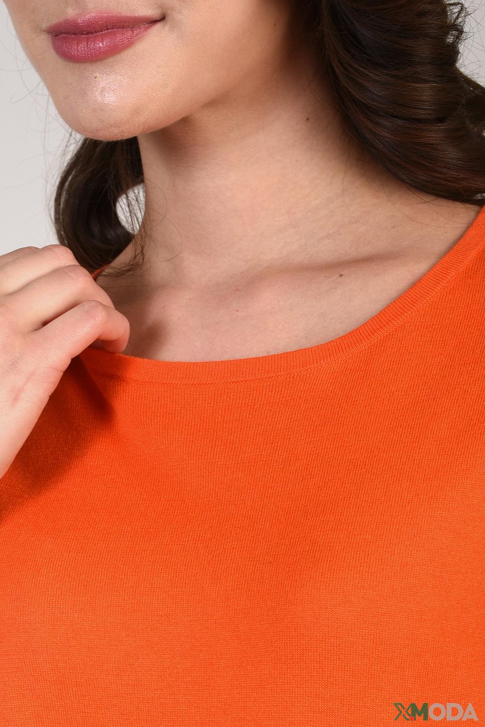 Пуловер Pezzo оранжевый с коротким рукавом