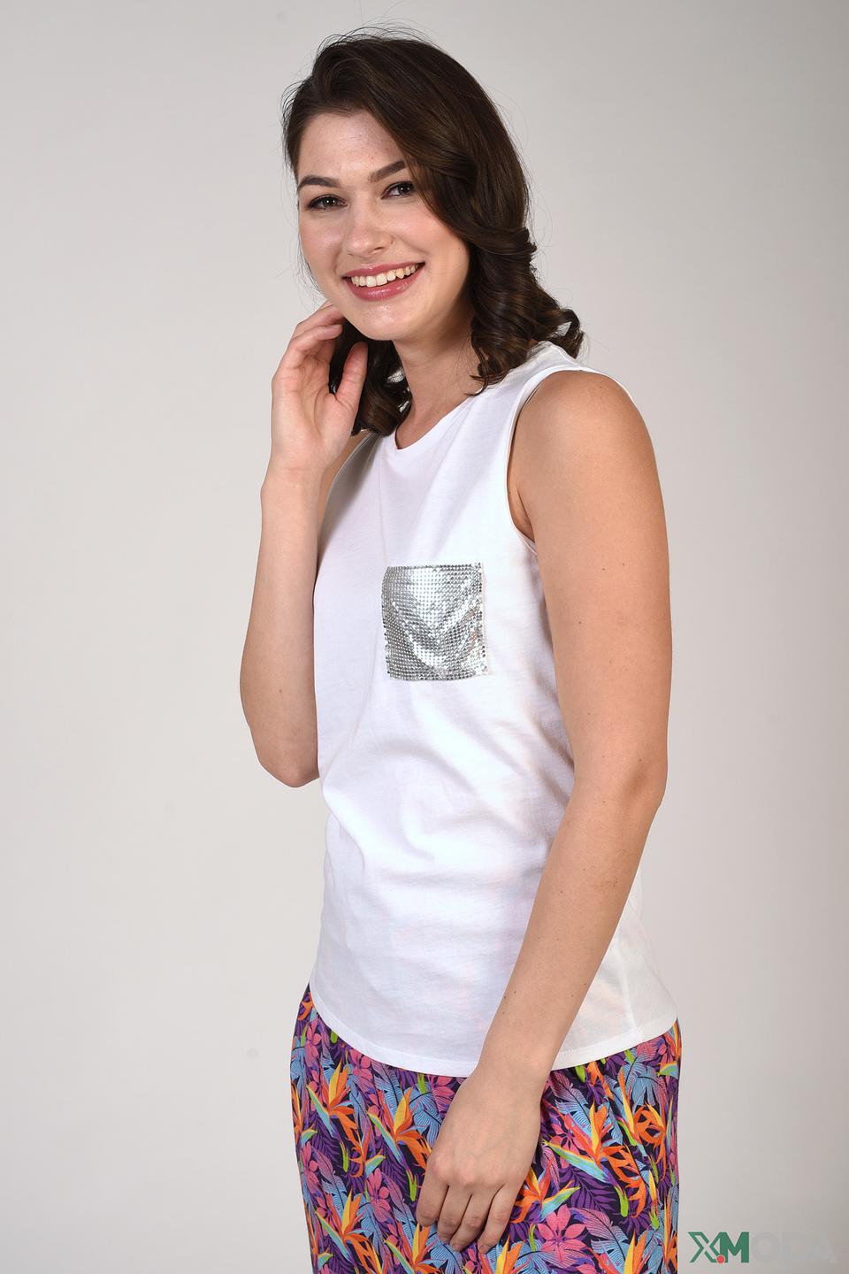 Майка-топ Pezzo с пайетками