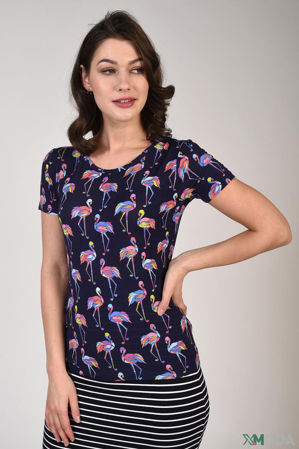 Блуза Pezzo с фламинго