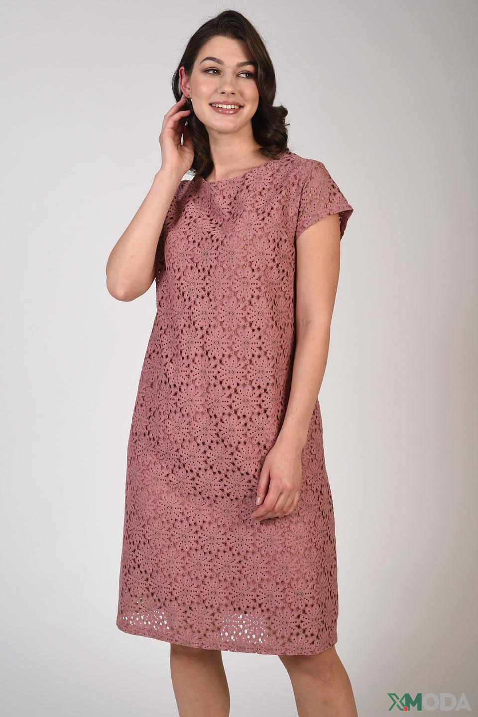 Платье Pezzo кружевное пудровое