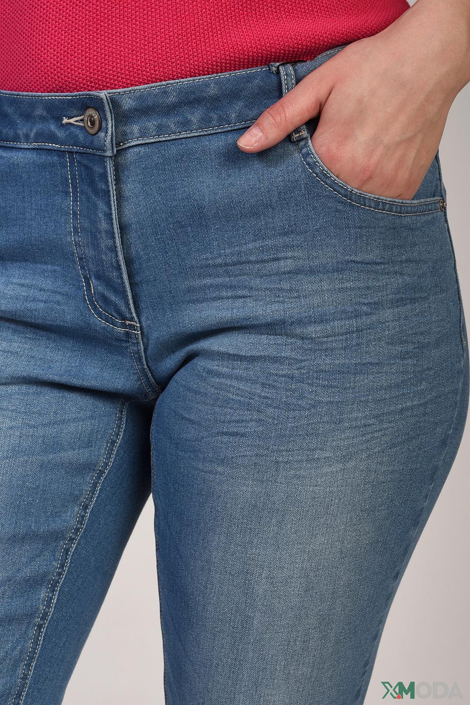 Джинсы Pezzo с потертостями голубые