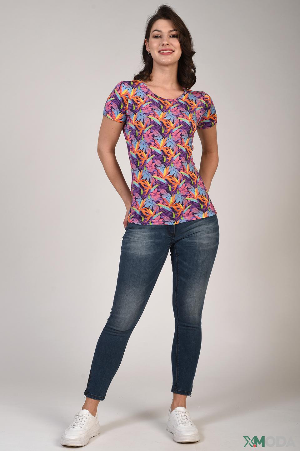 Блуза Pezzo с тропическим принтом