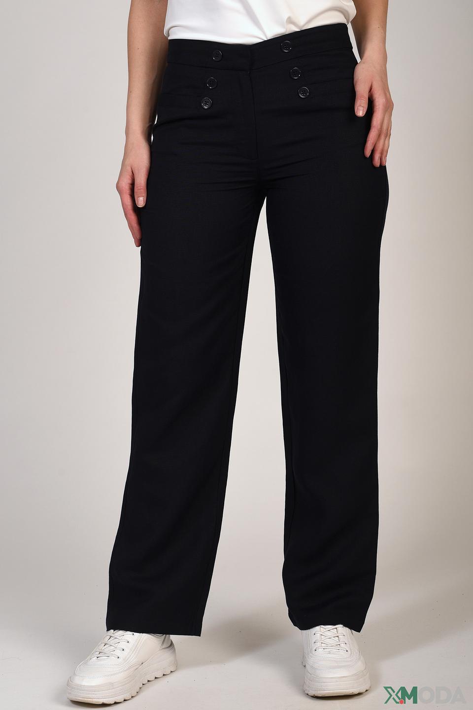 Брюки Pezzo чёрные с пуговицами