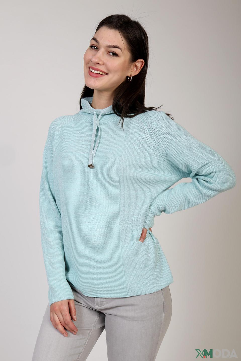 Пуловер Pezzo с капюшоном мятный