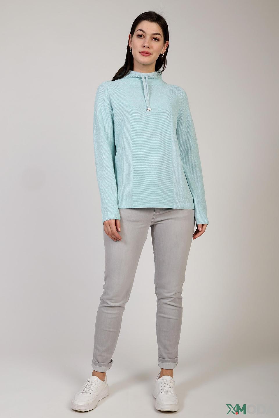 Пуловер Pezzo с капюшоном мятный