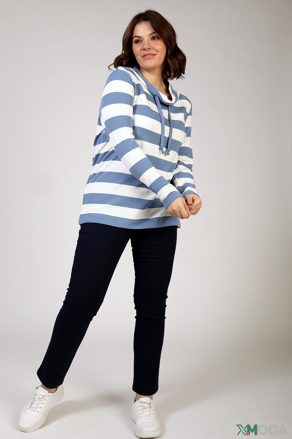 Пуловер Via Appia в полоску голубой