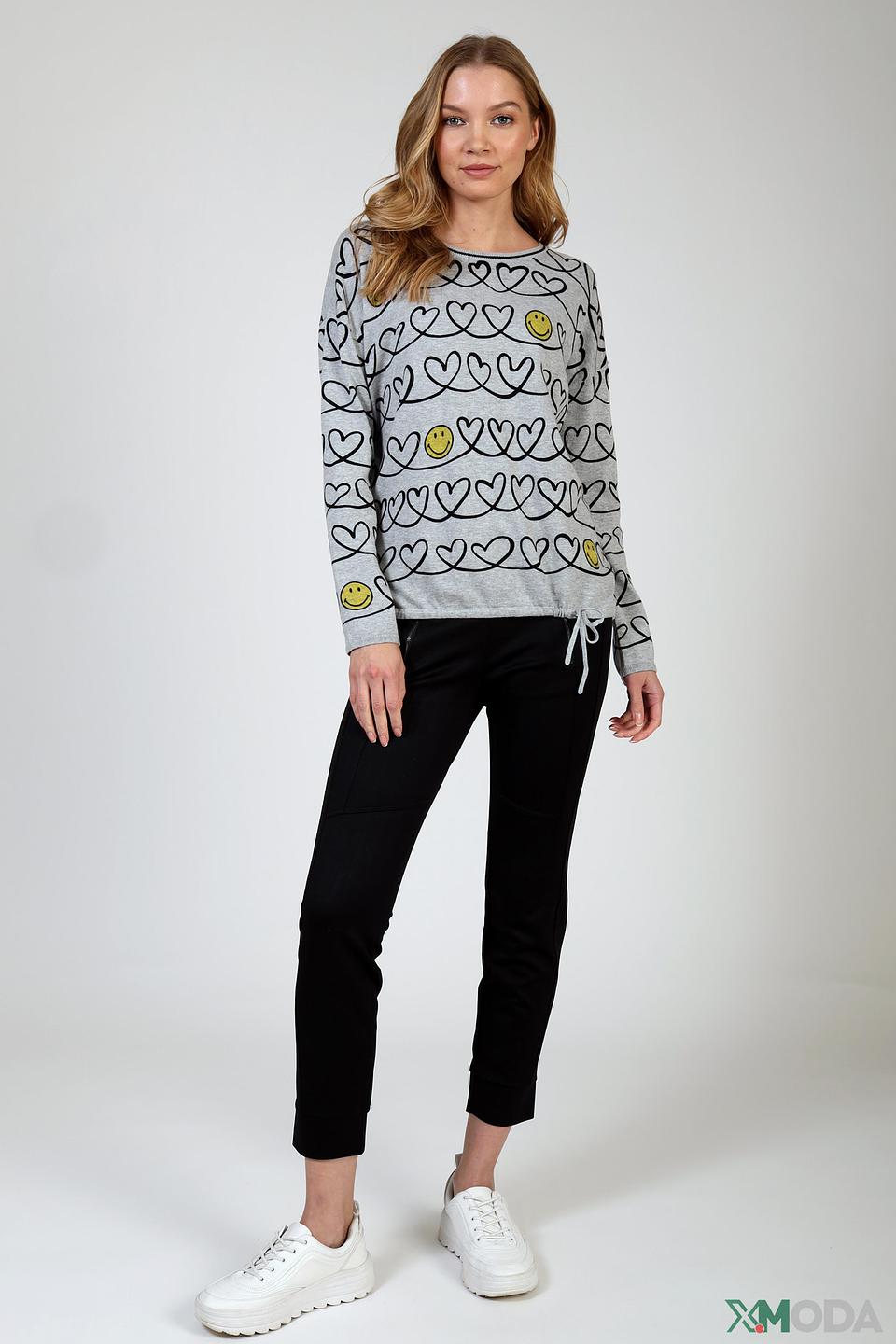 Брюки трикотажные Oui чёрные