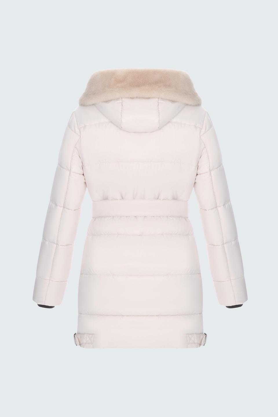 Белая куртка с меховым воротником Electra style