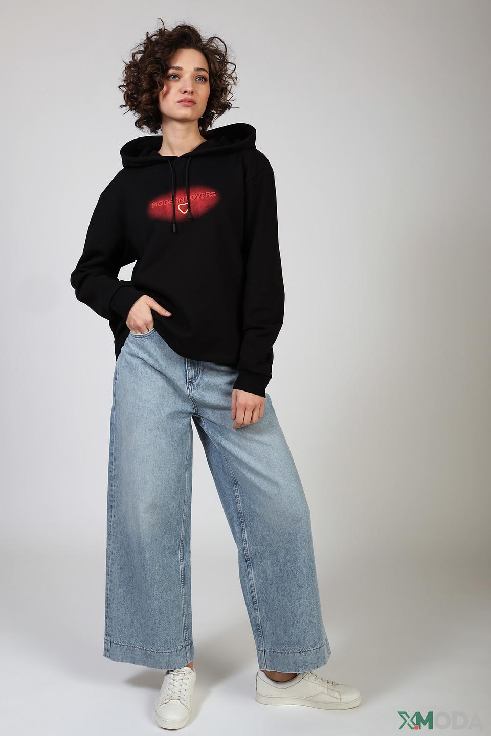 Худи Hugo с принтом чёрный