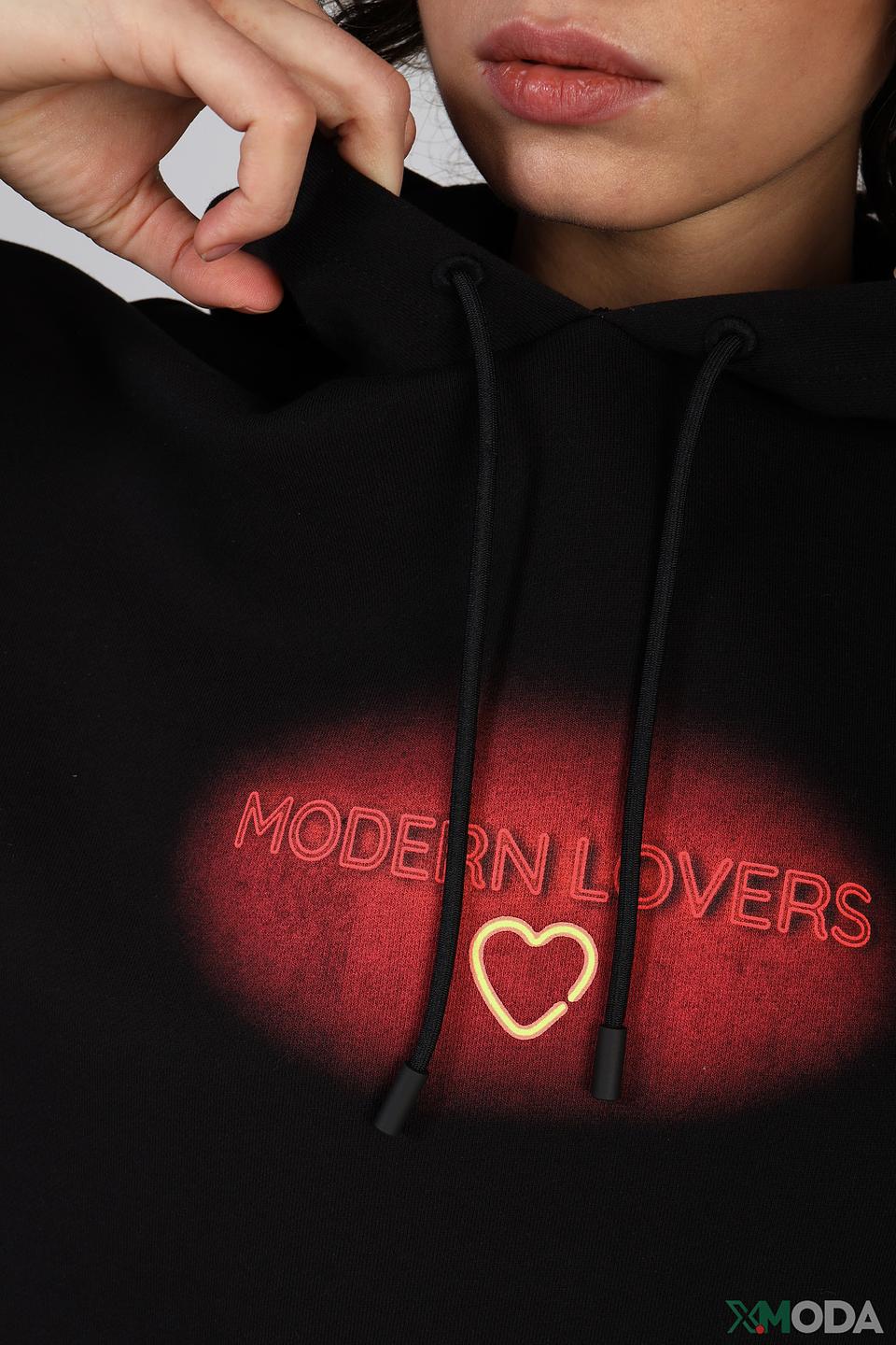 Худи Hugo с принтом чёрный