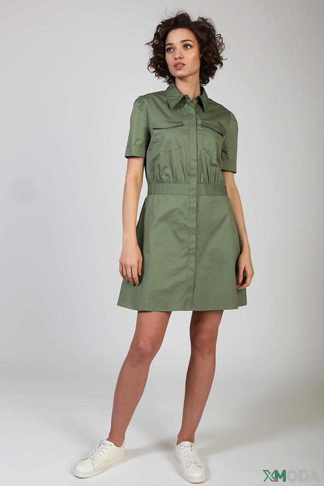 Платье Guess хаки с карманами