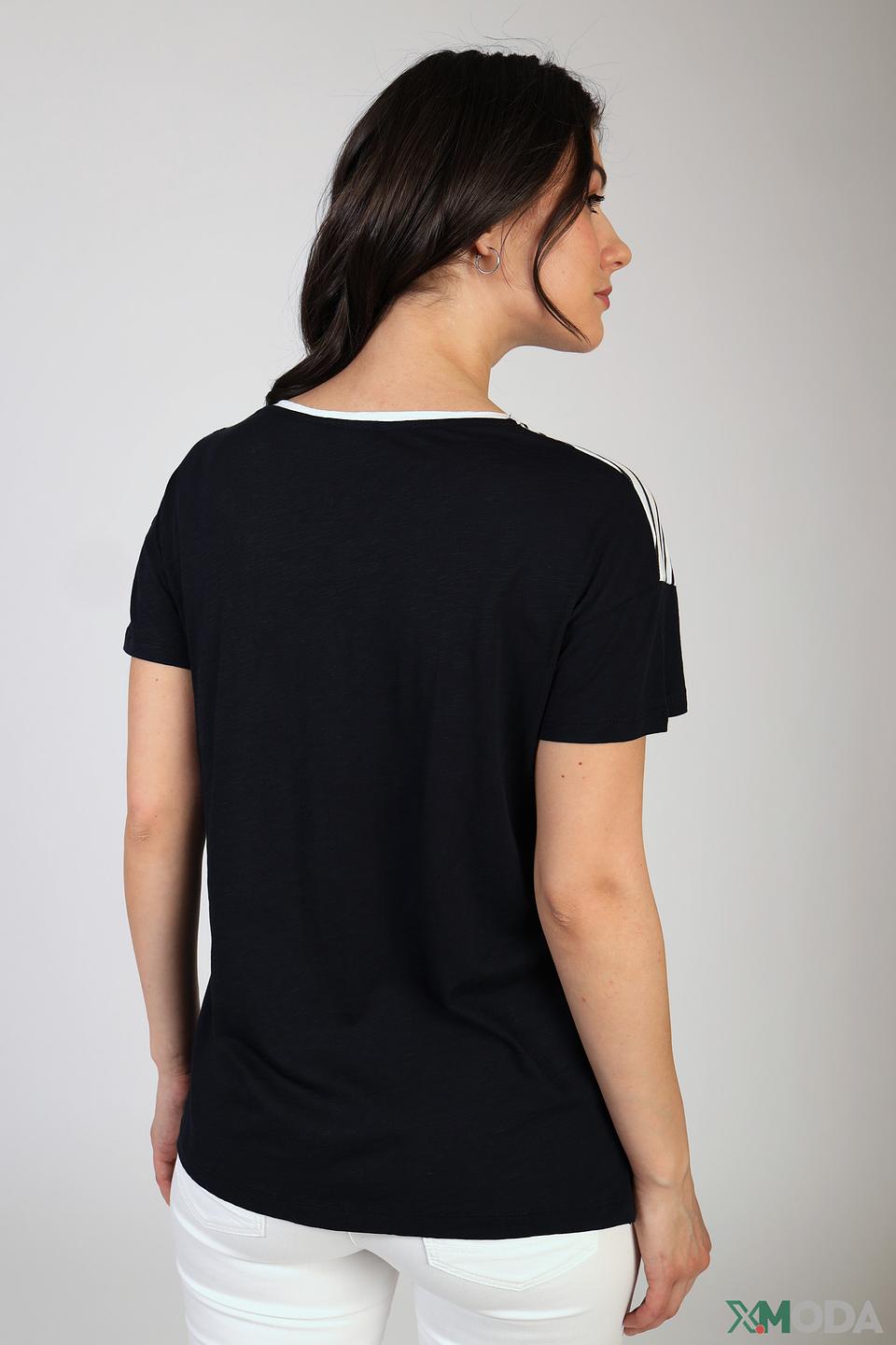 Футболка Tuzzi в полоску с принтом