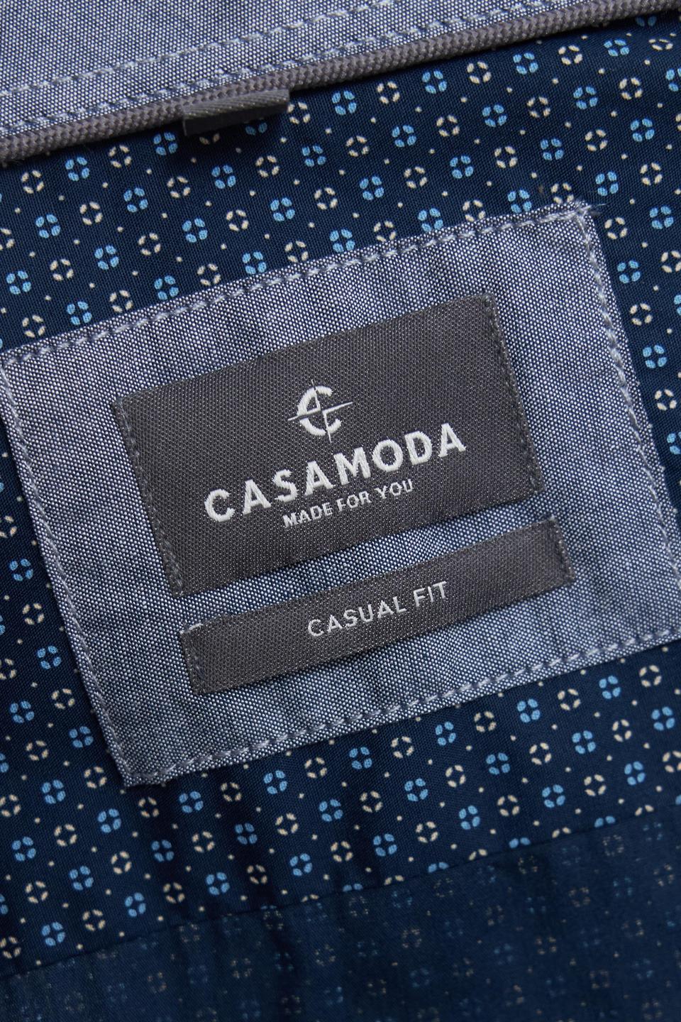 Рубашка в микропринт Casa Moda тёмно-синяя