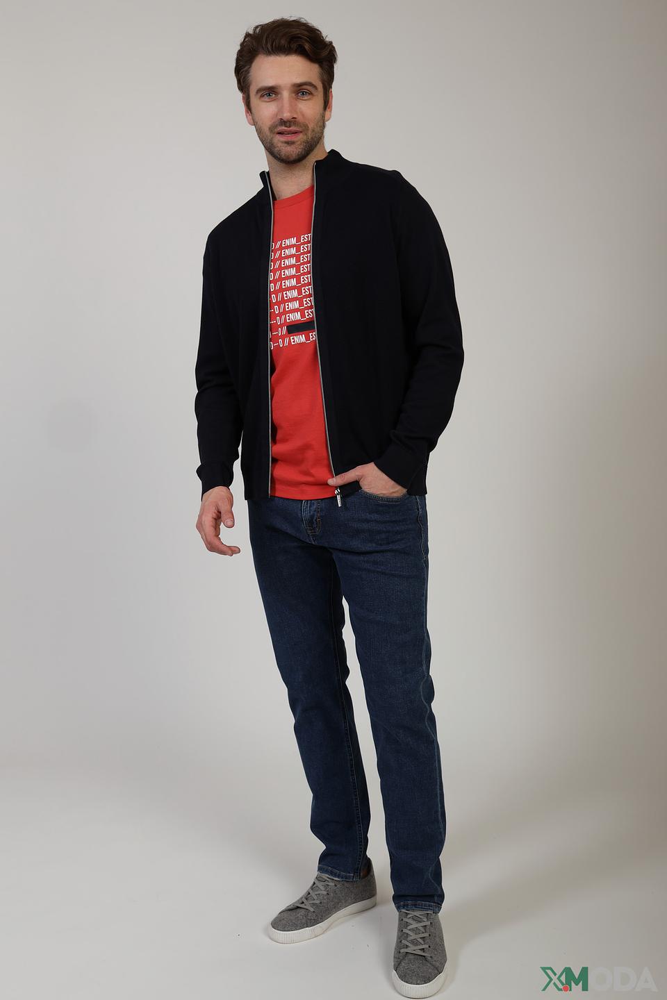 Кардиган Bugatti чёрный на молнии