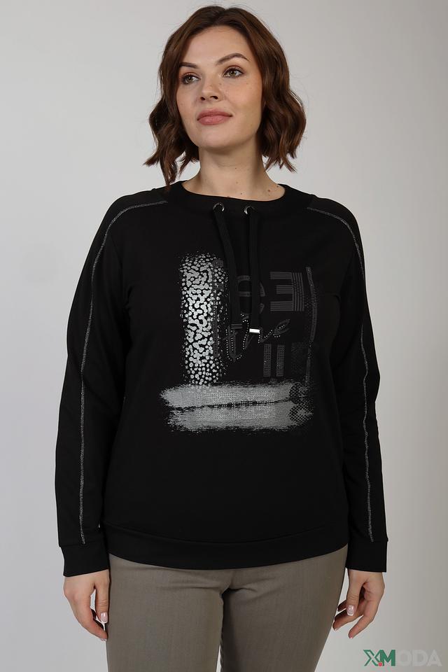 Футболка Rabe collection с декором чёрная