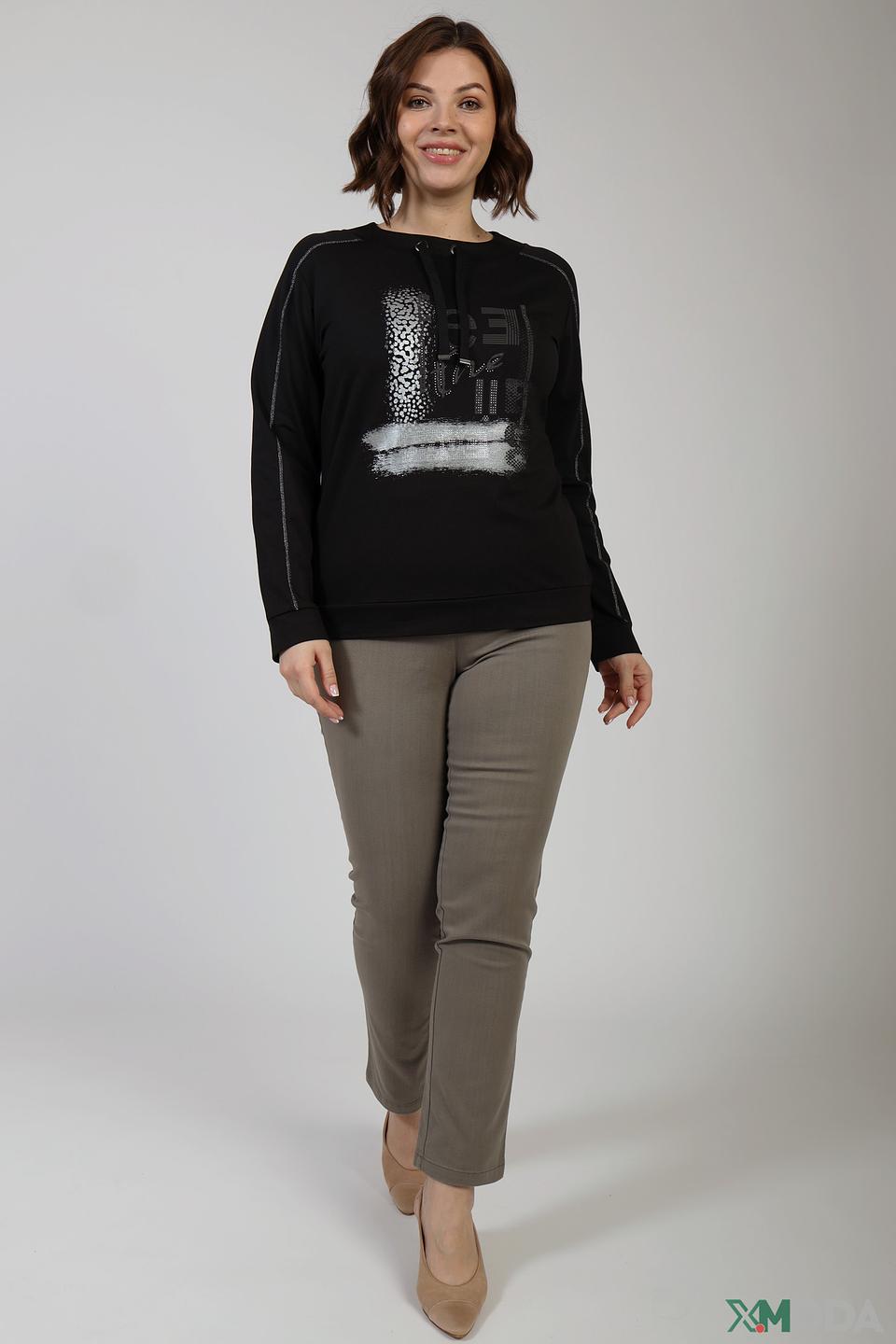 Футболка Rabe collection с декором чёрная