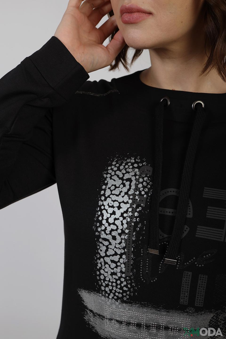 Футболка Rabe collection с декором чёрная