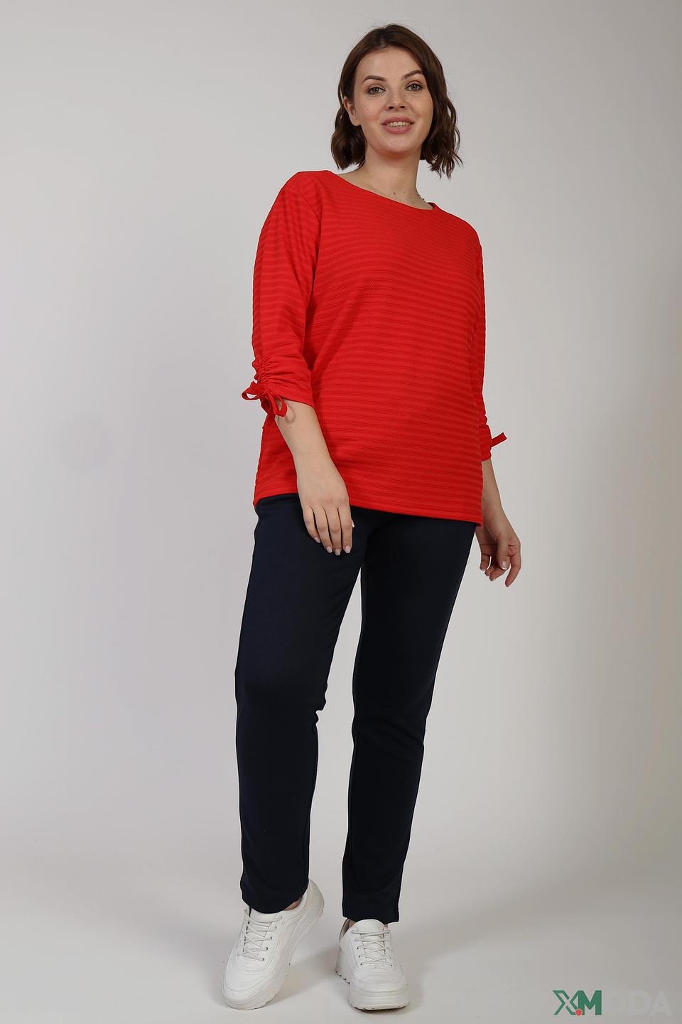 Пуловер Pezzo с рукавами-завязками красный