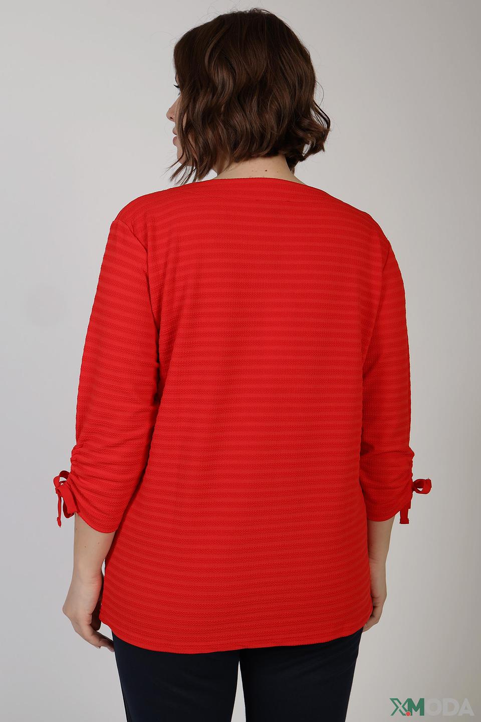 Пуловер Pezzo с рукавами-завязками красный