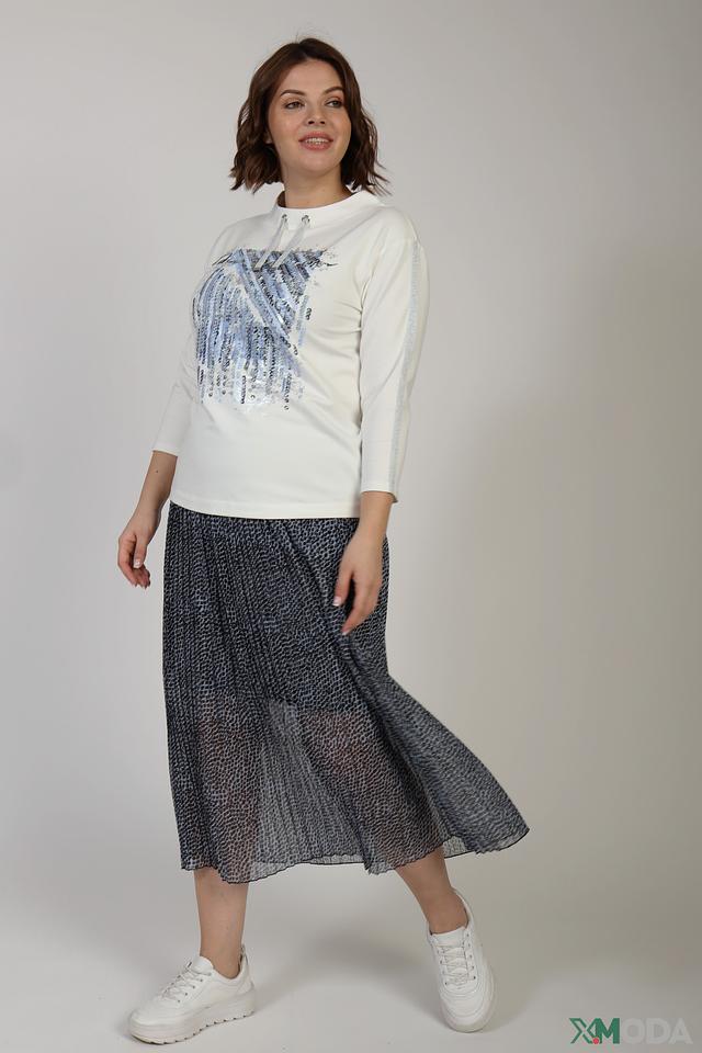 Юбка Via Appia с леопардовым принтом