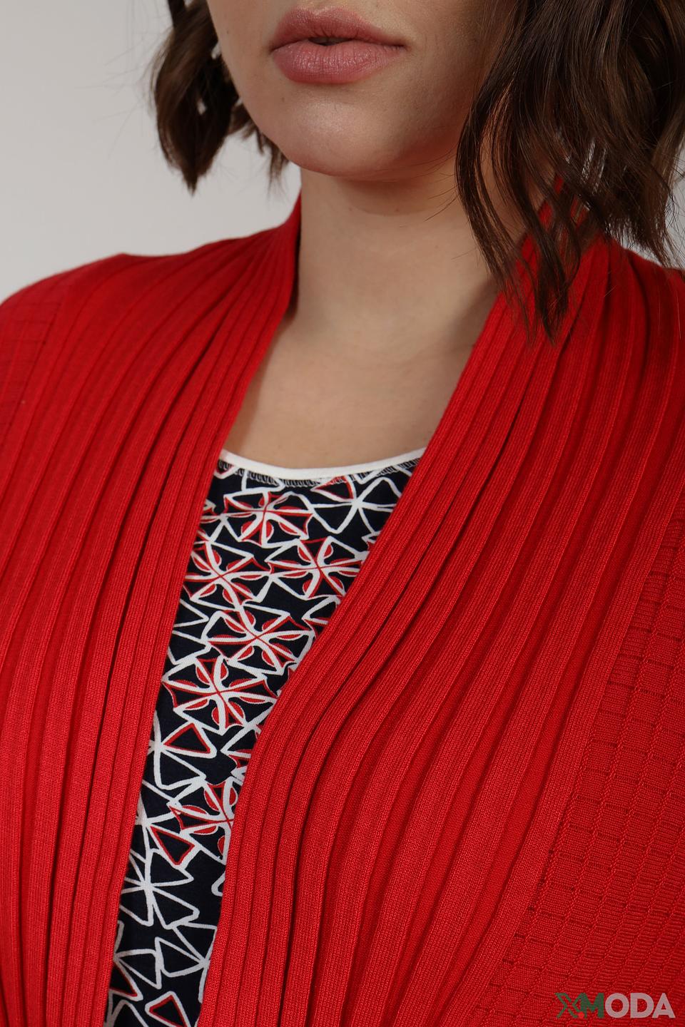 Жакет Lebek вязаный красный