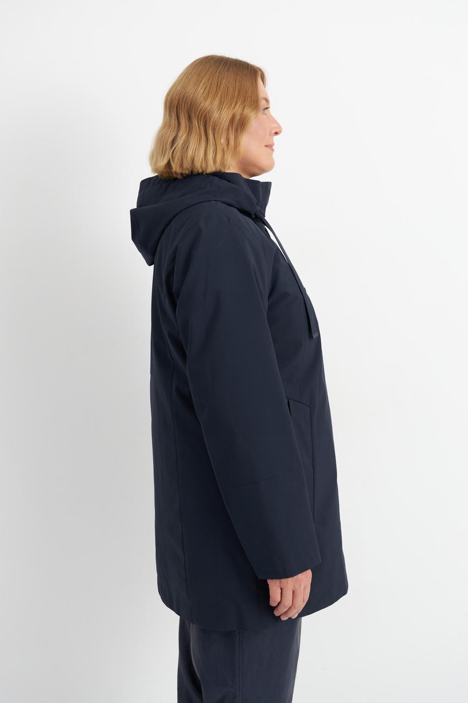 Тёмно-синее пальто с капюшоном Betty Barclay outdoor
