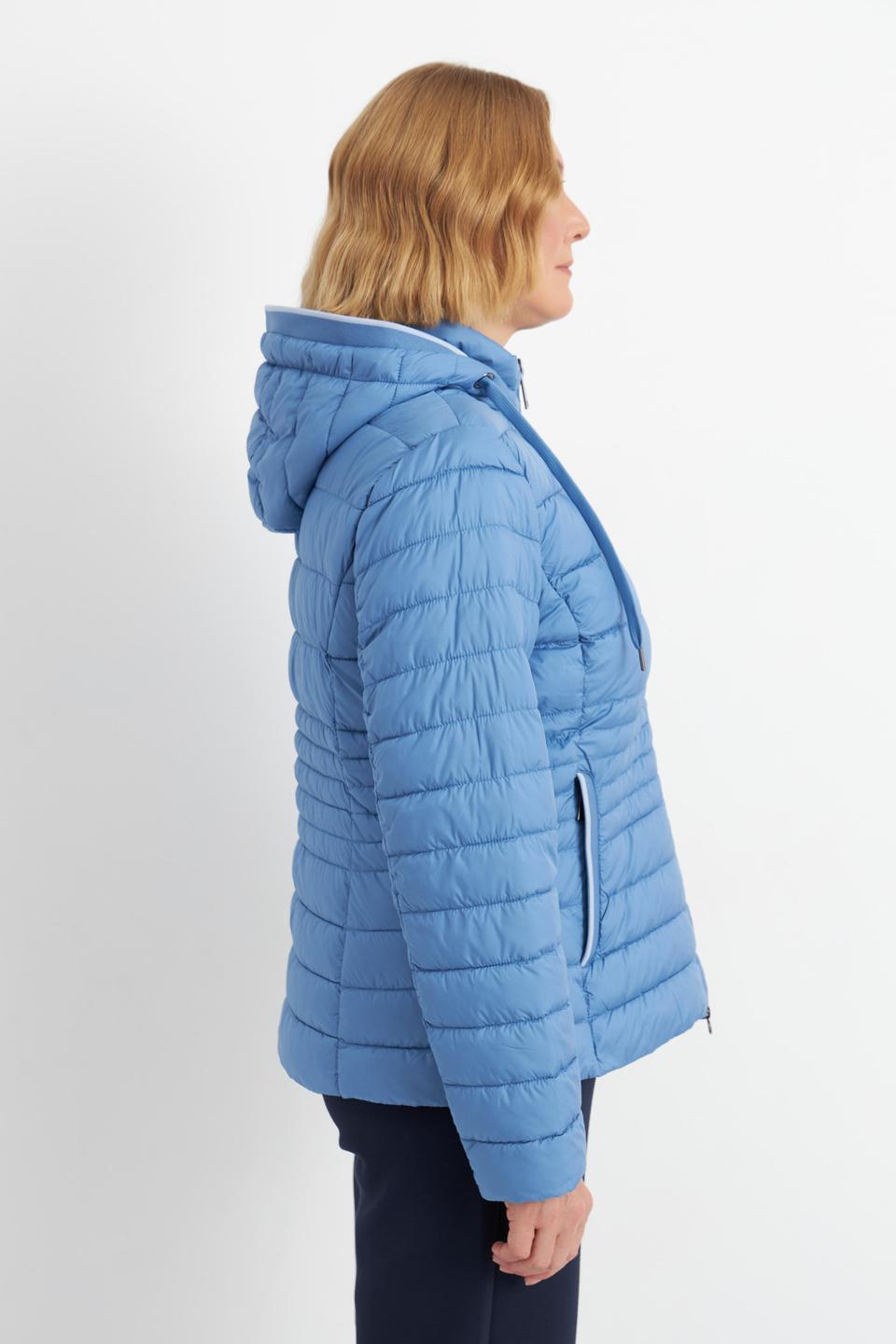 Голубая стеганая куртка с капюшоном Betty Barclay outdoor
