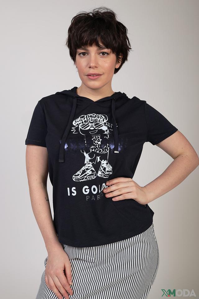 Блуза Monari с принтом чёрная