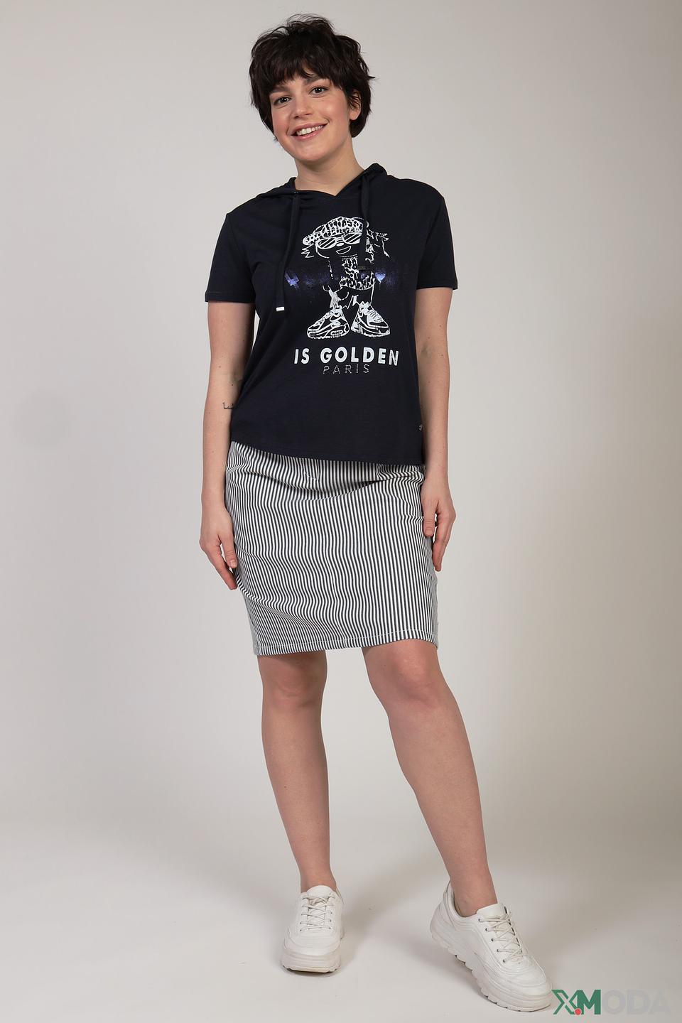 Блуза Monari с принтом чёрная