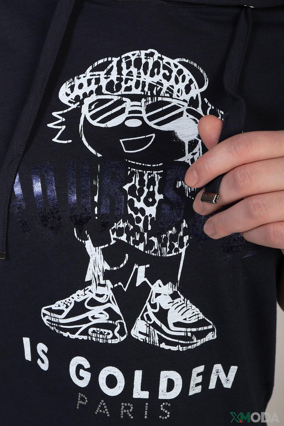 Блуза Monari с принтом чёрная