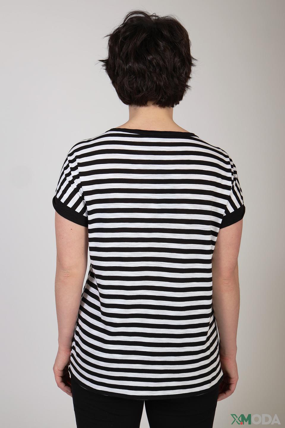 Блуза Monari в чёрно-белую полоску