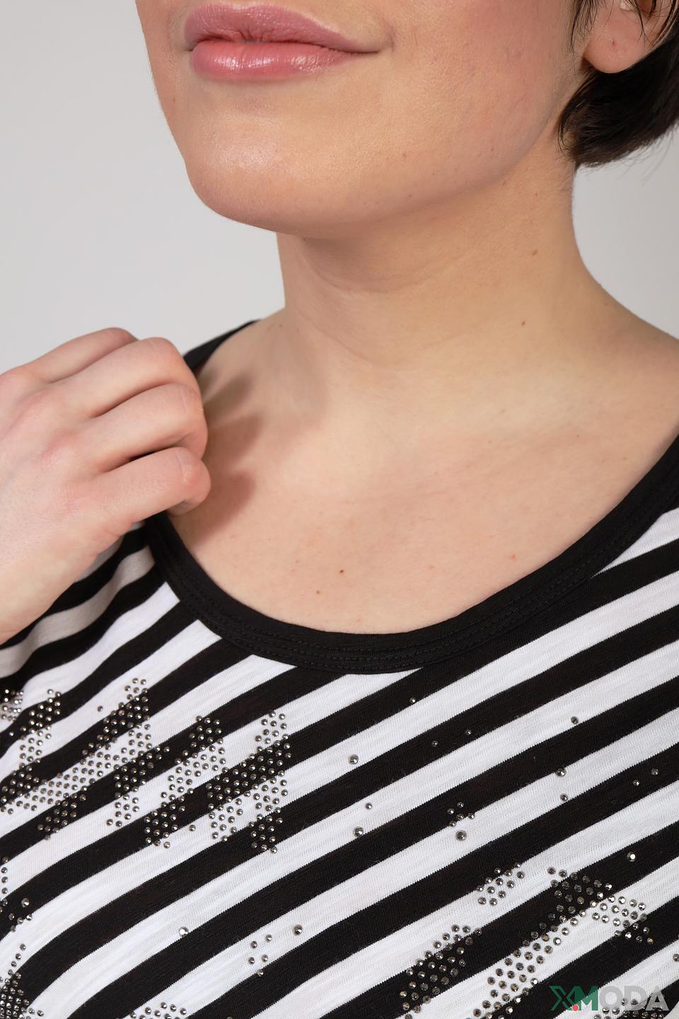 Блуза Monari в чёрно-белую полоску