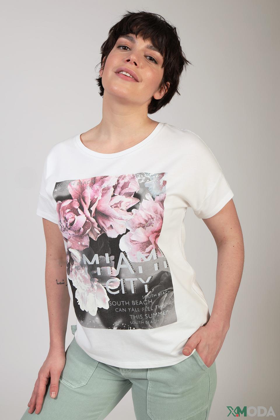 Футболка Monari с цветочным принтом