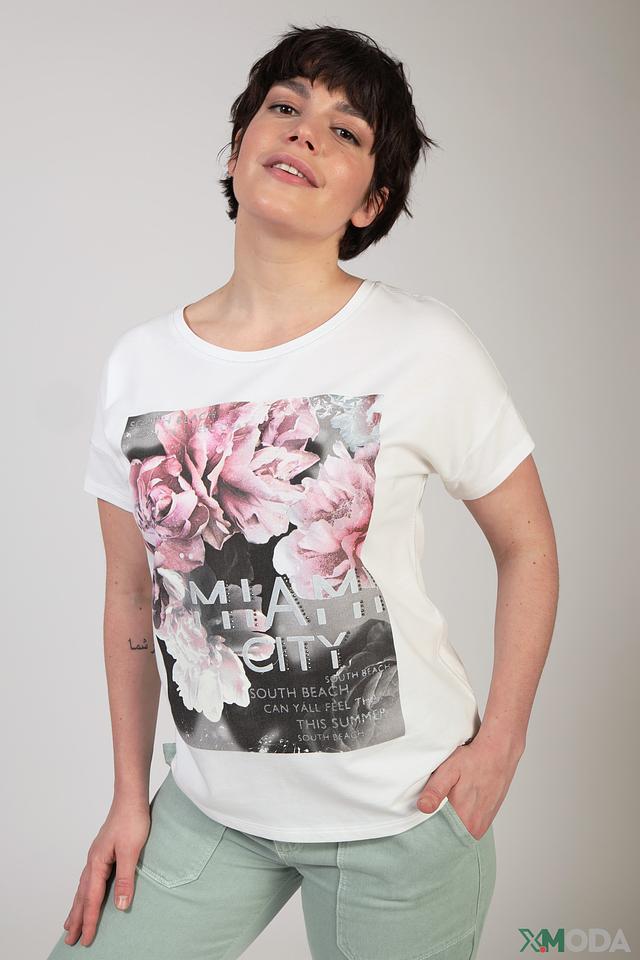 Футболка Monari с цветочным принтом