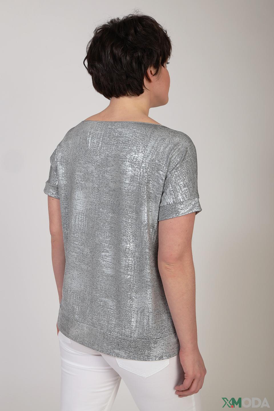 Блуза Monari серебристая с завязкой