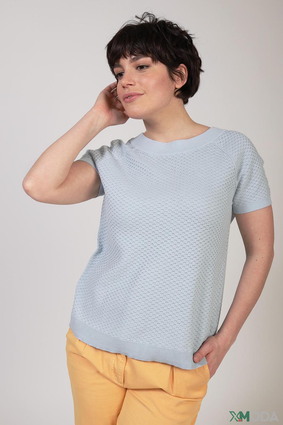 Пуловер Oui женский голубой