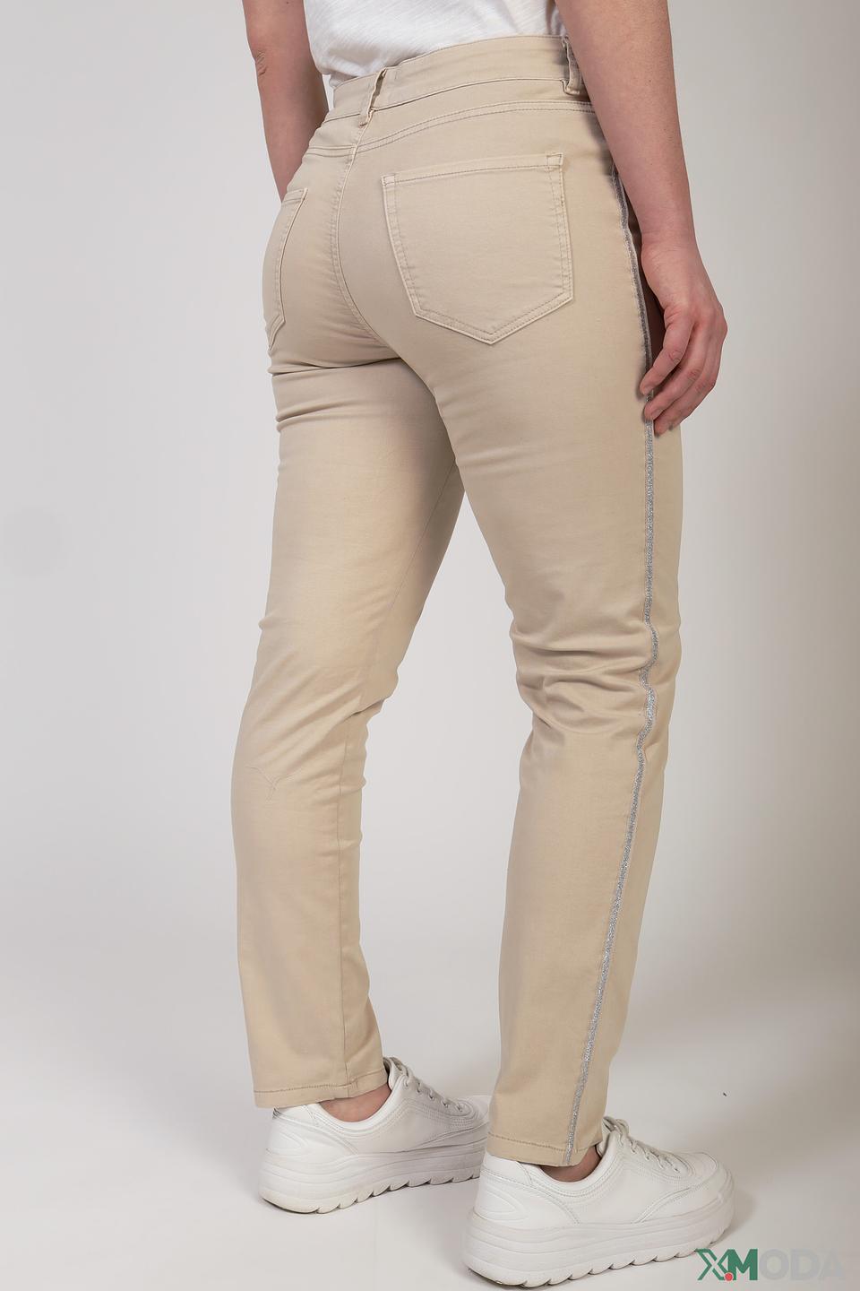 Брюки Via Appia бежевые с декором