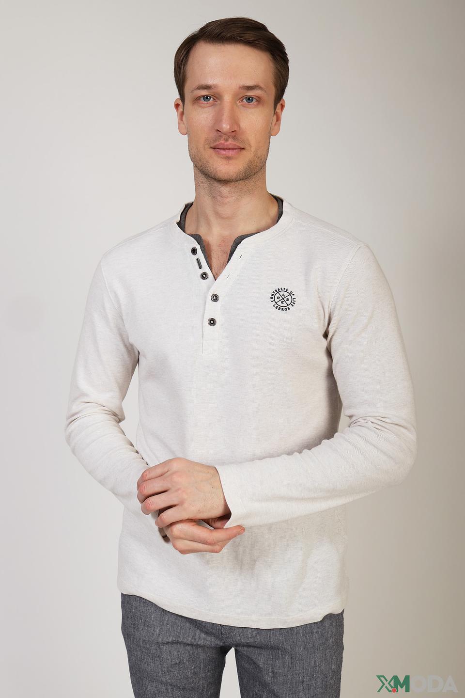 Футболка Lerros с планкой светло-серая